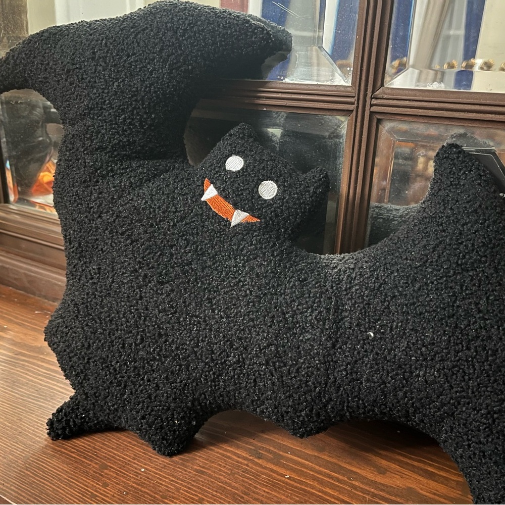 Black Bat Plush Pillow